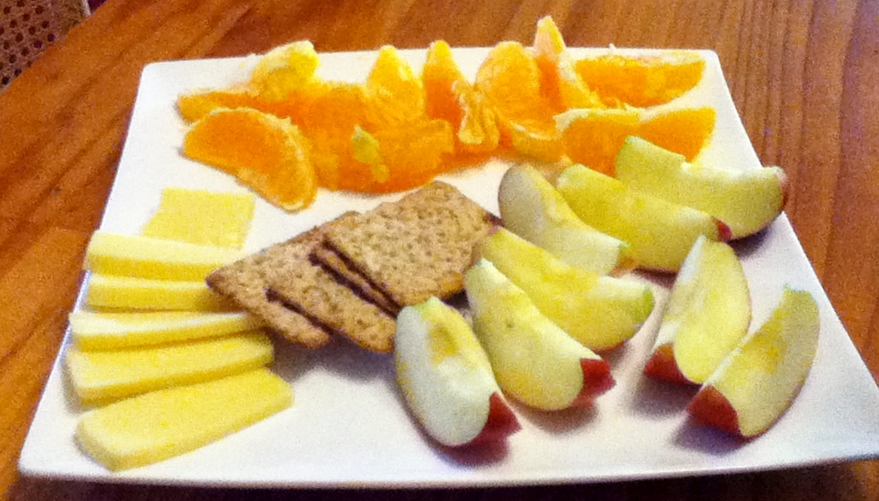 apple, orange, fruit, cheese, lunch, fresh